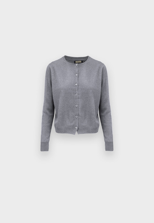 Szary kardigan z kaszmirem