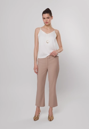 Beżowe spodnie z wiskozą