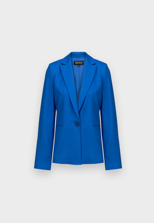 Niebieski żakiet z wiskozą i lnem