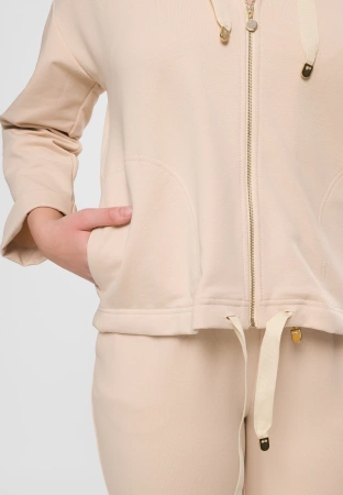 Bawełniana bluza w beżowym kolorze