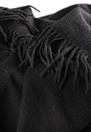 Ciepły czarny szal z wiskozą