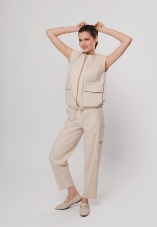 Bawełniana kamizelka na suwak