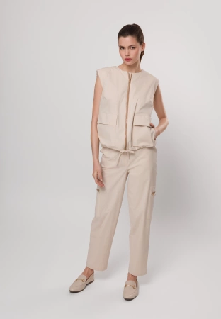 Bawełniane spodnie z kieszeniami