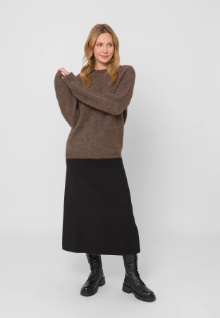 Brązowy sweter z alpaką