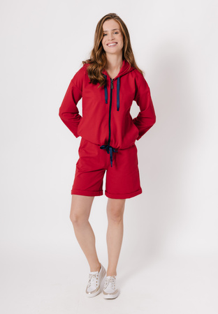 Bawełniane dresowe spodenki w czerwonym kolorze