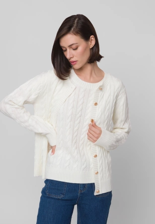 Dzianinowa bluzka w warkoczowy splot