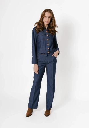 Szerokie spodnie a'la jeans z wiskozą