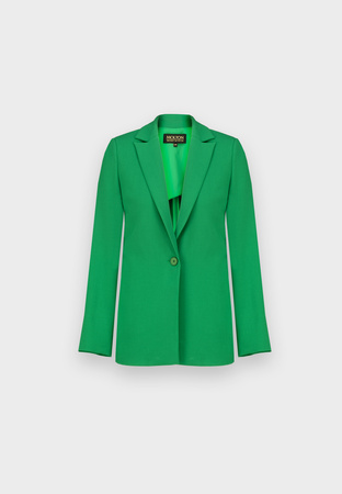 Zielony żakiet na jeden guzik