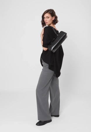 Garniturowe spodnie z szeroką nogawką