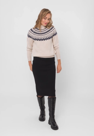 Czarna dzianinowa spódnica