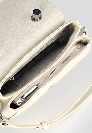 Skórzana fakturowana torebka do ręki