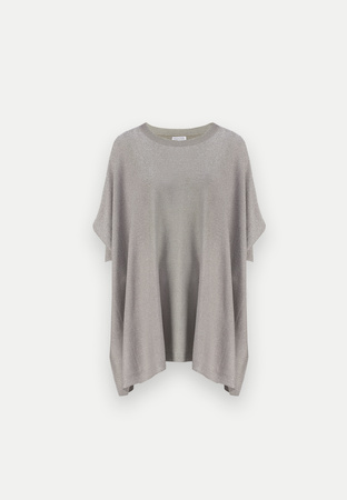 Szaro-brązowa tunika z nitką lureksową