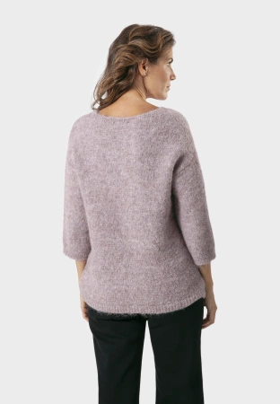 Sweter w serek z alpaką