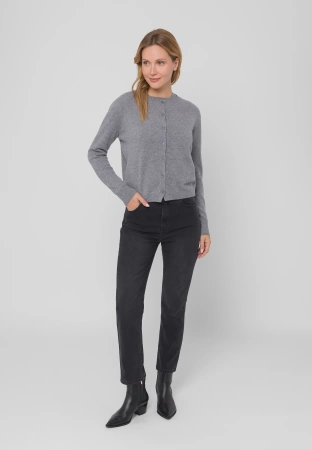 Szary kardigan z kaszmirem