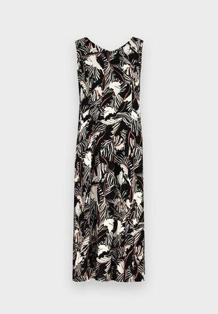 Wiskozowa sukienka w czarno-biały wzór