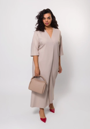 Mała fakturowana torebka w kolorze beżowym