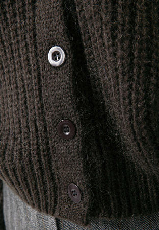 Kardigan w grafitowym kolorze z domieszką wełny i moheru