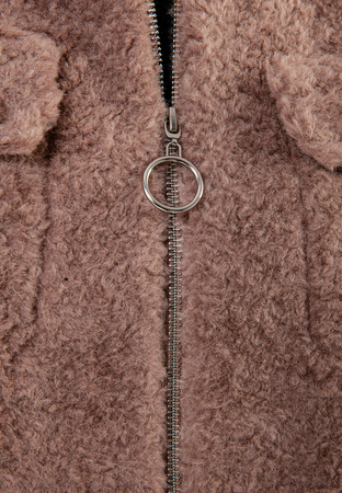 Brązowe futro 100% wełna