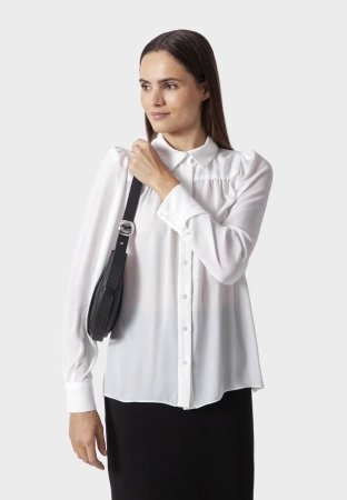 Ecru koszula z bufkami