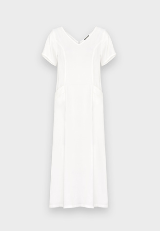 Prosta sukienka z wiskozą i lnem