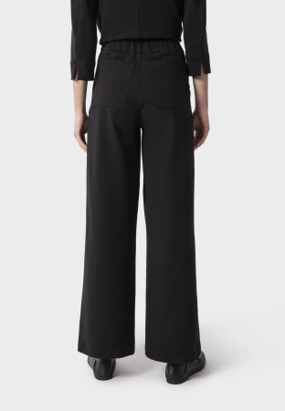 Bawełniane spodnie z szeroką nogawką