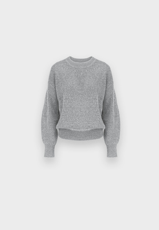 Szary sweter z wełną