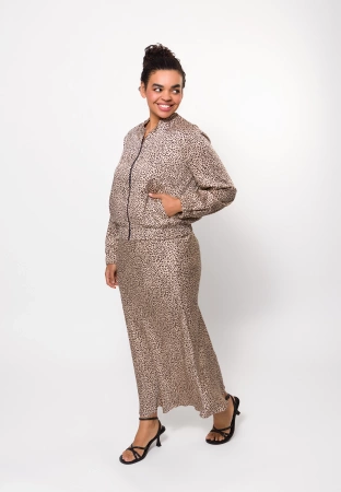 Bomberka z wiskozy w drobną panterkę