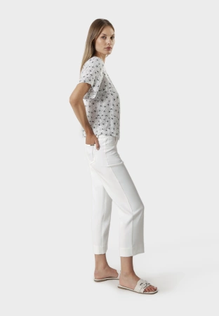 Spodnie cropp w kolorze ecru