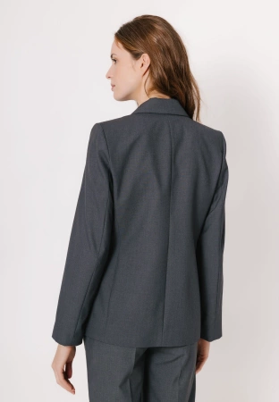 Grafitowy żakiet na jeden guzik