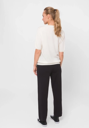 Czarne spodnie z dzianiny