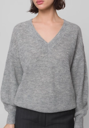 Oversizowy sweter z moherem i wełną