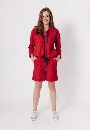 Bawełniane dresowe spodenki w czerwonym kolorze