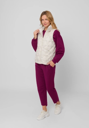 Puchowa kamizelka z naturalnym wypełnieniem w kolorze ecru