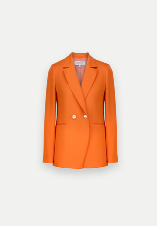 Dwurzędowy żakiet w pomarańczowym kolorze