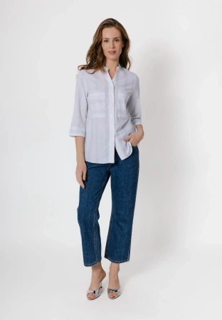 Jeansy z prostą nogawką z wysokim stanem