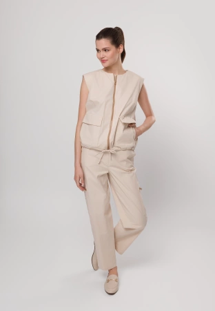 Bawełniana kamizelka na suwak