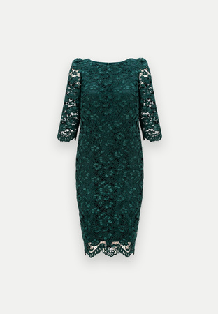 Zielona sukienka z gipiury