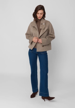 Brązowy golf 100% wełna