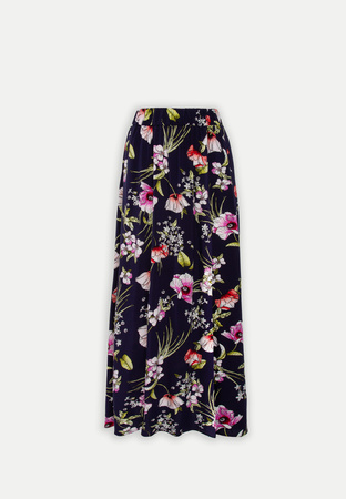 Długa wiskozowa spódnica w kwiaty