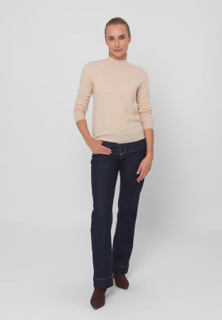 Beżowy półgolf 100% wełna