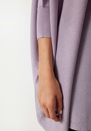 Tunika z nitką lureksową w kolorze brudnego różu