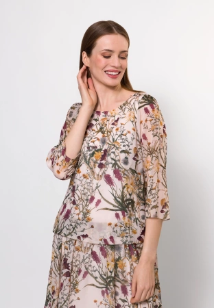 Wiskozowa sukienka w kwiatowy wzór