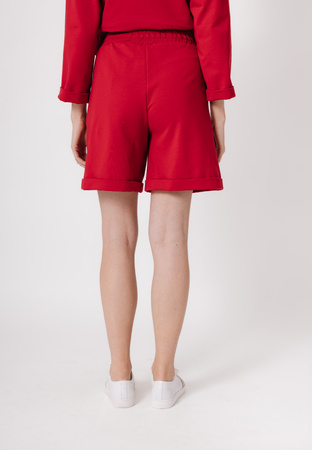 Bawełniane dresowe spodenki w czerwonym kolorze