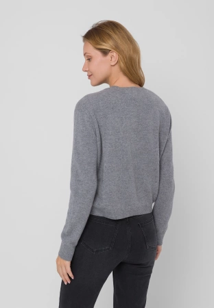 Szary kardigan z kaszmirem