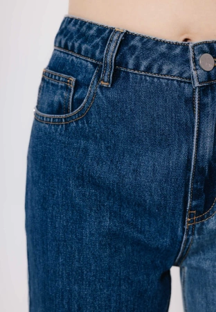 Jeansy z prostą nogawką z wysokim stanem