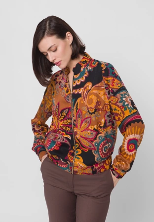 Wiskozowa bomberka we wzór paisley