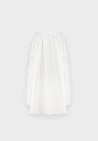 Ecru spódnica z wiskozą i lnem