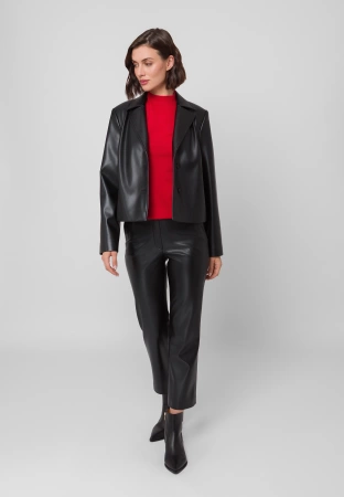 Czerwony półgolf 100% wełna