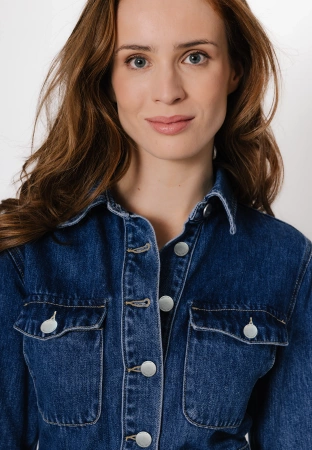 Długa jeansowa sukienka