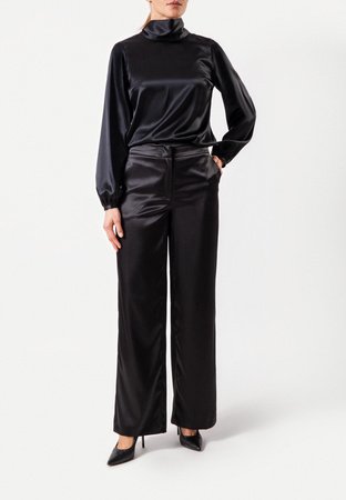 Szerokie satynowe spodnie